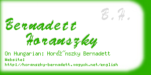 bernadett horanszky business card